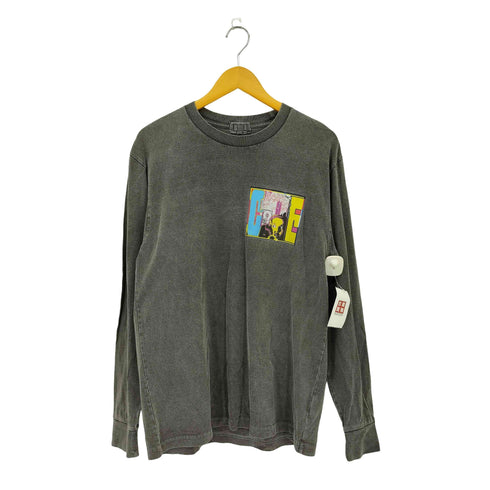 シーイー C.E フロントロゴプリント クルーネック長袖Tシャツ カットソー メンズ  L